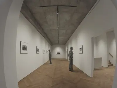 Contemporary Small Art Gallery Low-poly 3D model