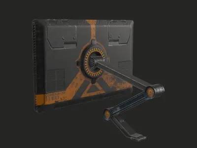 Sci Fi Console Low-poly 3D model