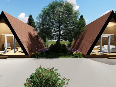 Bungalov motel design 3D model