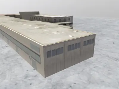 LFMN Technical Building Low-poly 3D model