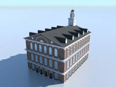 Faneuil Hall Marketplace Low-poly 3D model