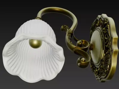 Vintage Wall Lamp PBR Game ready 3D model