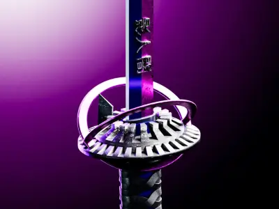 Kagehito Katana Sword 3D model