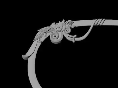 mirror gold ornate frame 3D model