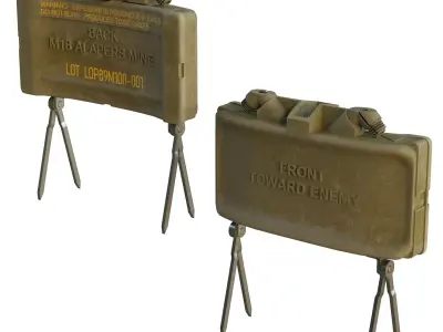 M18A1 Claymore Mine Low-poly 3D model