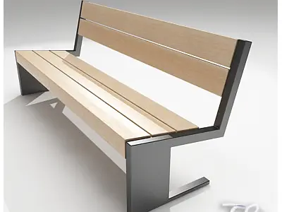 BENCH TEAK 2 3D model