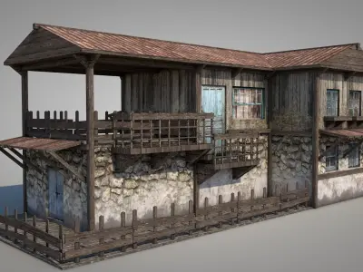 Anatolian Village House 8 Low-poly 3D model