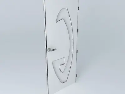 3D door with lock  Free 3D model