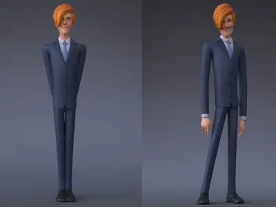 Mickey Cartoon Character  Low-poly 3D model