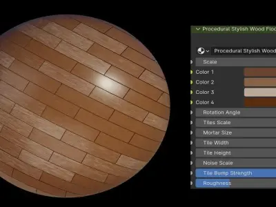 Blender Procedural Wood Floor Materials Texture