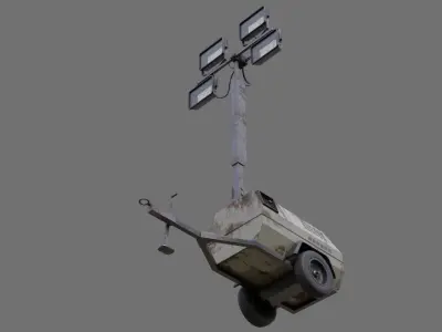 Light Tower 1B Low-poly 3D model