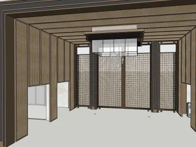 Main entrance of colony architecture graduation thesis  3D model