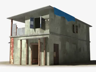 Slum x10 Low-poly 3D model