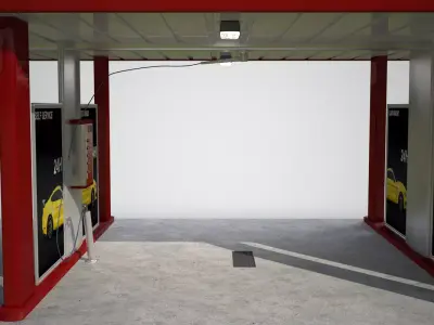 Self-Service Car Wash 3D model