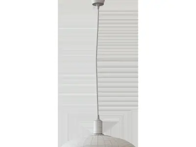 TELLBYUN Pendant lamp nickel-plated milky glass 40 cm 3D model
