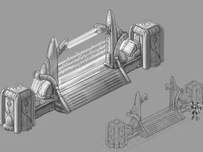 Space Station - City Gate 01 3D model