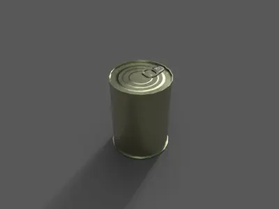 Low-poly tincan can Low-poly 3D model