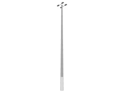 Concrete Lamp Post - Light Pole - Light Post - Street Light 06 3D model
