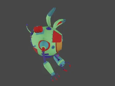 Robot V1 Low-poly 3D model