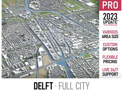 Delft - 3D City Model Low-poly 3D model