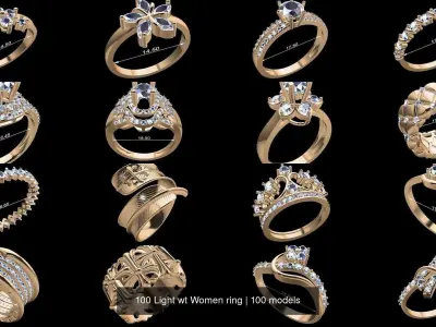 100 Light wt Women ring 3D Model Pack purchase