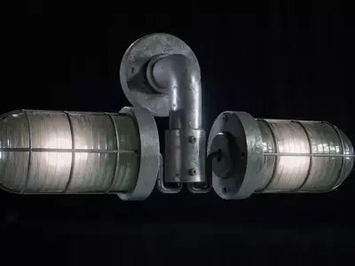 Bathroom Lamp Low-poly 3D model