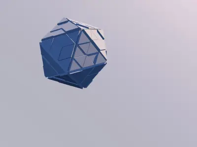 Sci Fi Object No 16 - Pyramid Sphere Torus 2019 Low Poly 3D model