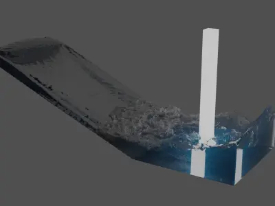 light water slide 3D model