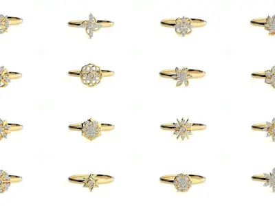 100 Light wt Women ring 3D Model Pack