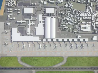 Ngurah Rai International Airport - DPS Low-poly 3D model