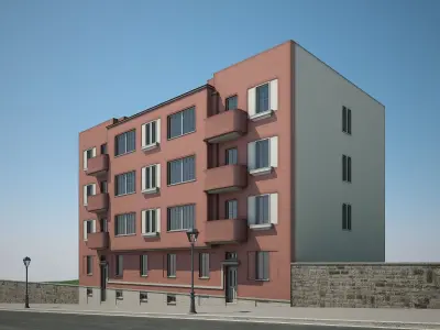 Apartment Building 14 3D model