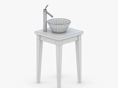 1591 - Sink Low-poly 3D model