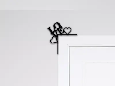 Love Door Corner Decor 3D print model