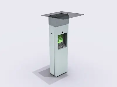 Multimedia Kiosk Low-poly 3D model
