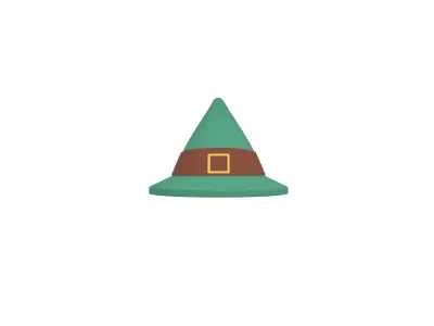 Witch Hat v2 003 Low-poly 3D model
