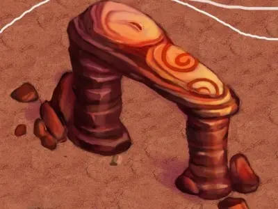 Desert - Mountain - Wind Stone 09 3D model