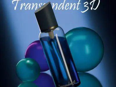 Product shot template Low-poly 3D model