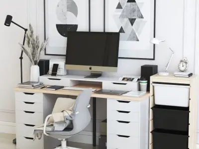 Office workplace 21 3D model