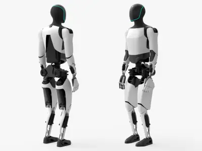  Advanced Humanoid Android Robot Walking Animated Rigged For Blender 