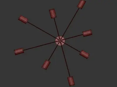 SKELBY chandelier with six lights 3D model