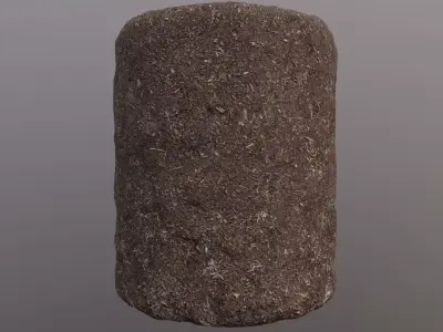 PBR Scanned Brown Mulch Texture
