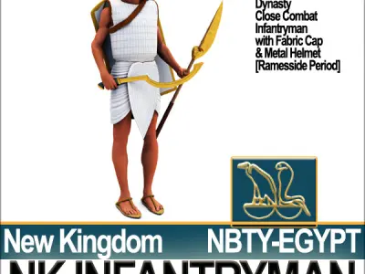 Ancient Egyptian Soldier NK Props Poser Daz 3D model