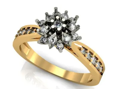 daimond ring 3D print model 29