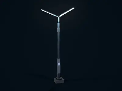 Sci Fi Street Light 4 Low-poly 3D model
