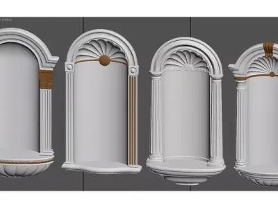 European-style niche 3D model