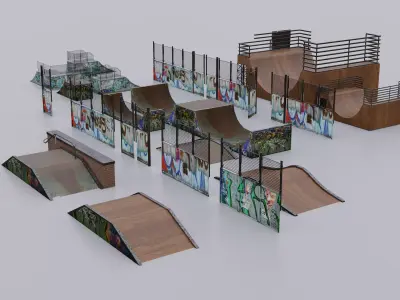 Skate Park Asset 3D model