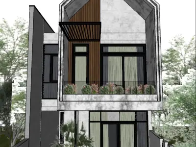 Modern-Minimalist villa 3D model