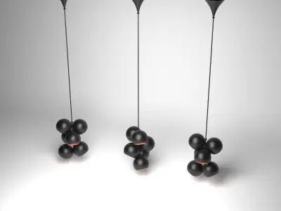 A Modern Cluster light hang lamp 3D model