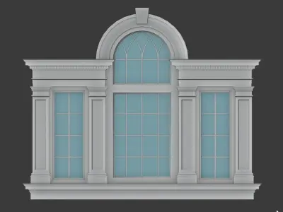 Palladian Window - Venetian window Low-poly 3D model