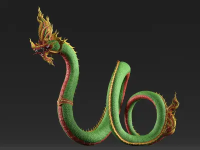  Mythical Dragons Rigged for Cinema 4D Collection 